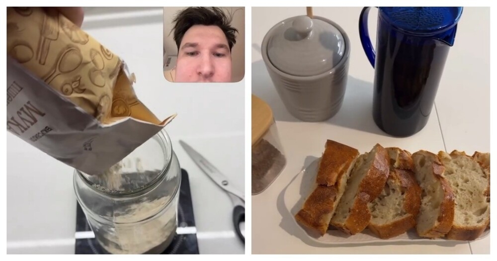 Парень приготовил жене хлеб «как в детстве»
Парень приготовил жене хлеб «как в детстве»