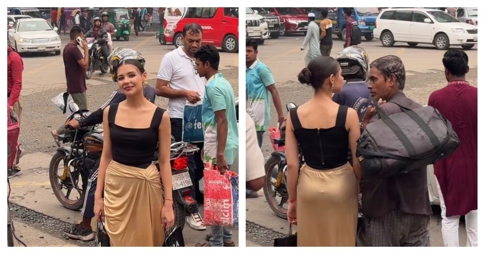 Модель ударила прохожего сумкой во время съёмки рекламы
Модель ударила прохожего сумкой во время съёмки рекламы