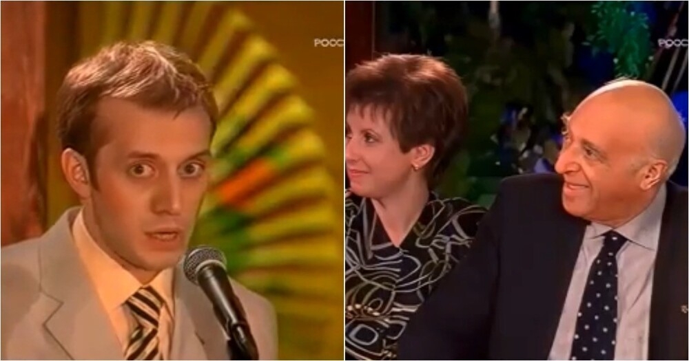 Молодой Сергей Бурунов показывает пародию на Владимира Этуша
Молодой Сергей Бурунов показывает пародию на Владимира Этуша