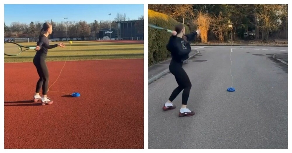 
        Теннисный тренажер для&nbsp;отработки ударов    