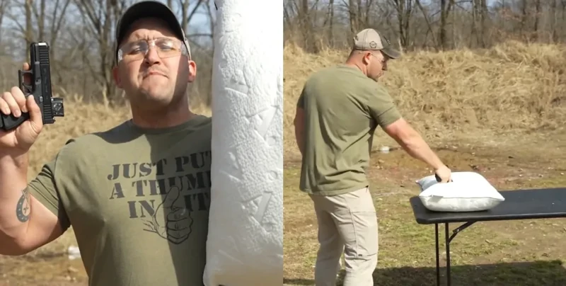 
        Клише из&nbsp;фильма: мужчина проверил миф&nbsp;о&nbsp;подушке в&nbsp;качестве глушителя    