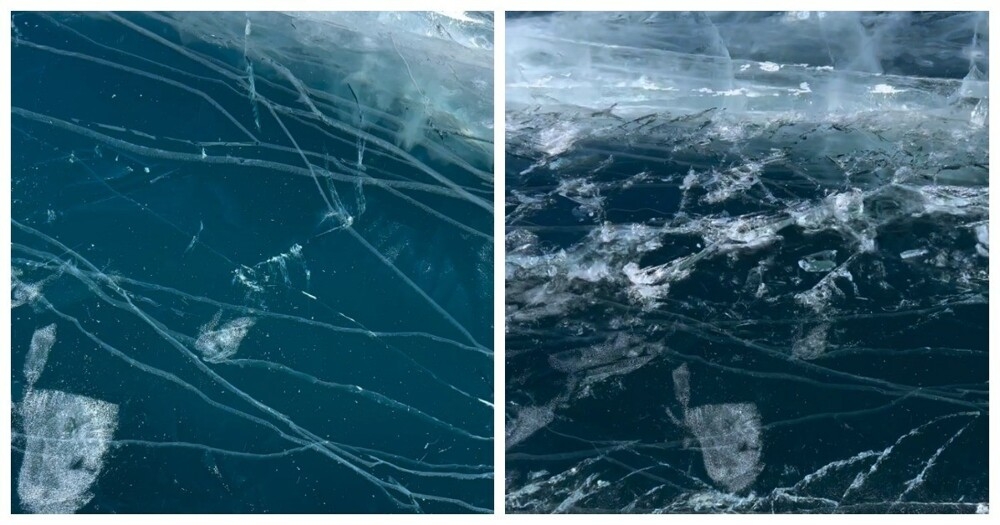 
        Лёд&nbsp;на&nbsp;Байкале резко треснул перед туристкой    