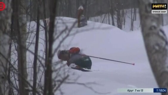 
        Собака сбила с&nbsp;ног&nbsp;двух лыжниц во&nbsp;время гонки на&nbsp;чемпионате России    