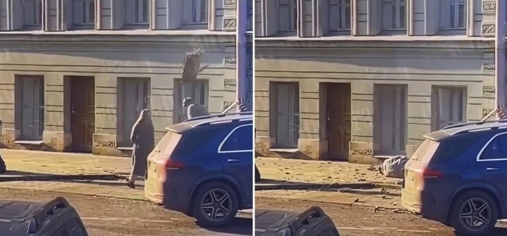 
        Момент обрушения лепнины на&nbsp;мужчину попал на&nbsp;видео    