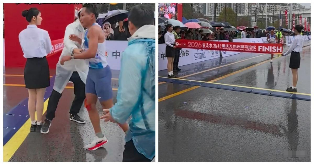 
        Судья забега мешал лидеру марафона финишировать    