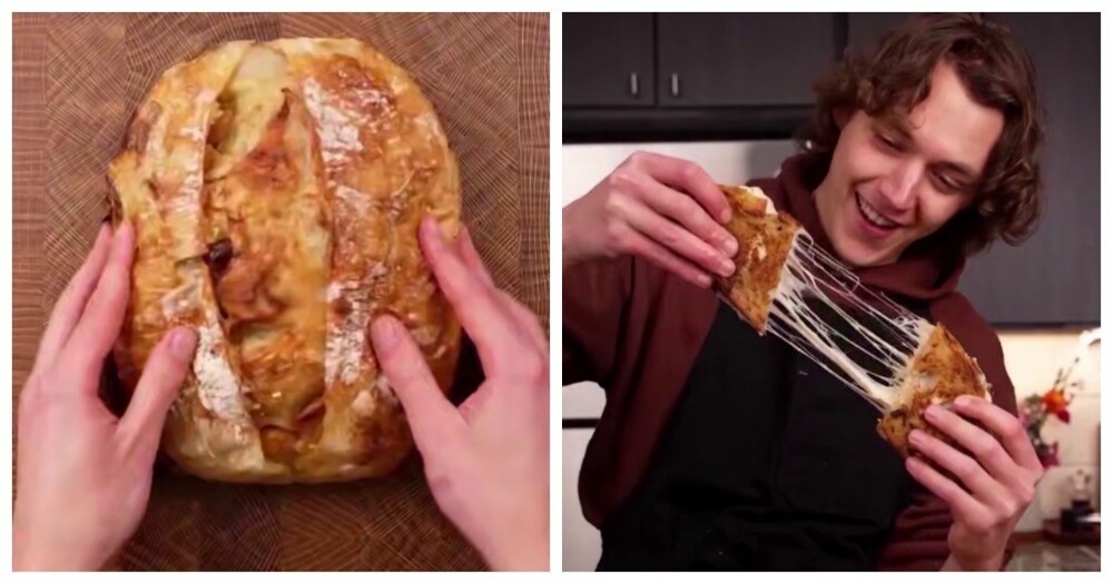 
        Парень приготовил самый чесночный хлеб    