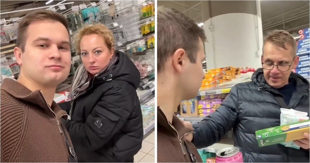 Милый розыгрыш в магазине: наблюдение за реакцией людей
Милый розыгрыш в магазине: наблюдение за реакцией людей