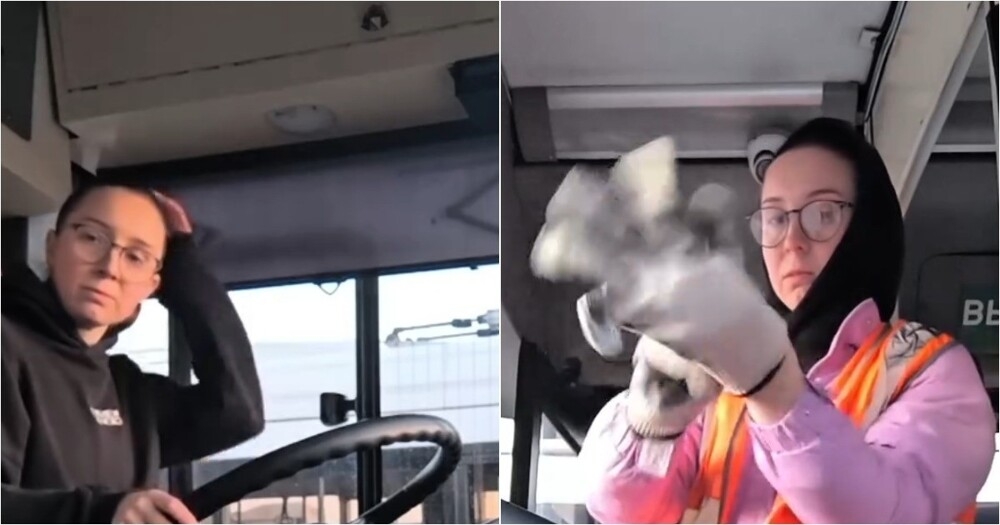 
        Девушка-водитель троллейбуса показала начало своего рабочего дня    