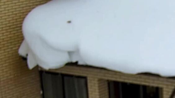 
        Необычный способ почистить снег с&nbsp;крыши    