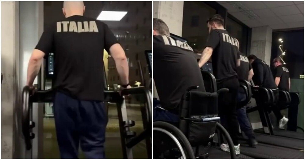 
        Итальянские паралимпийцы на&nbsp;беговой дорожке    