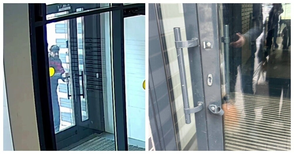 
        Мужчина оторвал дверную ручку при&nbsp;попытке попасть в&nbsp;подъезд    