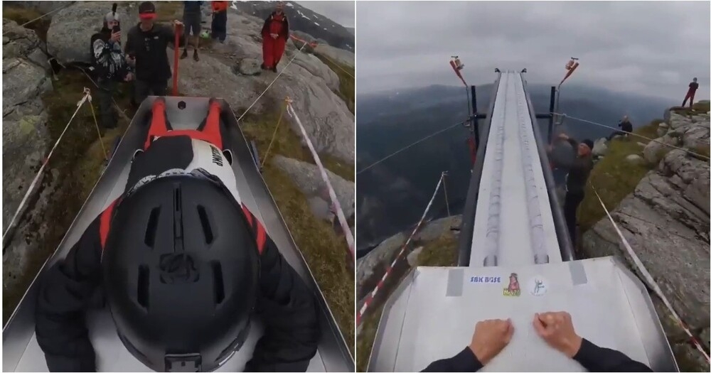 Мужчина совершил прыжок с катапульты над норвежскими фьордами
Мужчина совершил прыжок с катапульты над норвежскими фьордами