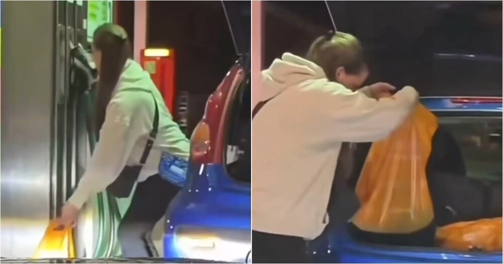 На заправке девушка набирала бензин в пластиковые пакеты
На заправке девушка набирала бензин в пластиковые пакеты