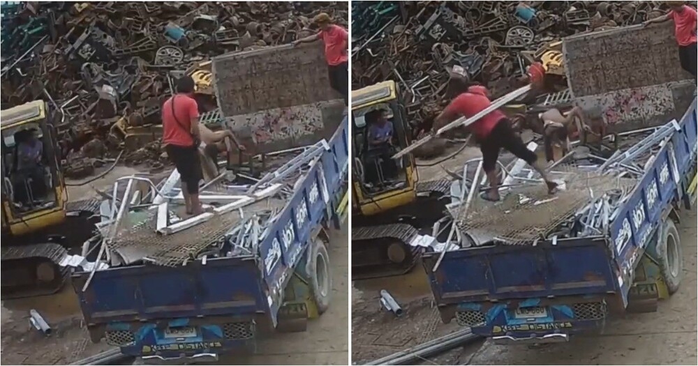 
        Неудачный манёвр на&nbsp;свалке металлолома    