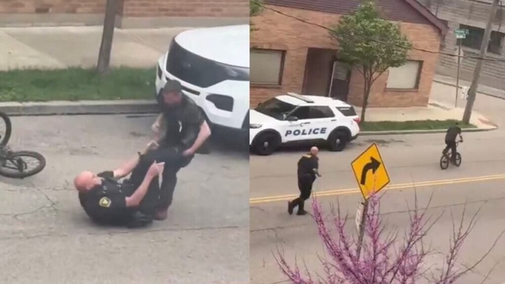 
        В&nbsp;Огайо полицейский упустил подозреваемого    