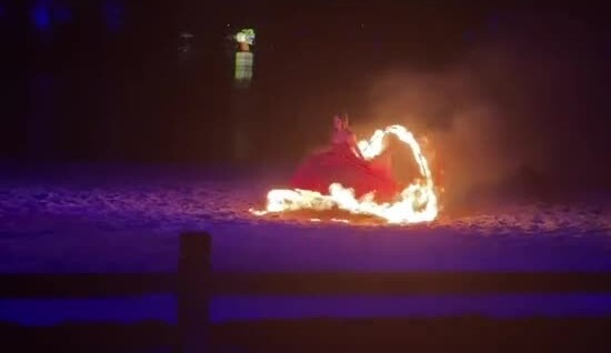 
        Во&nbsp;время шоу&nbsp;танцовщица загорелась и&nbsp;прыгнула в&nbsp;воду    