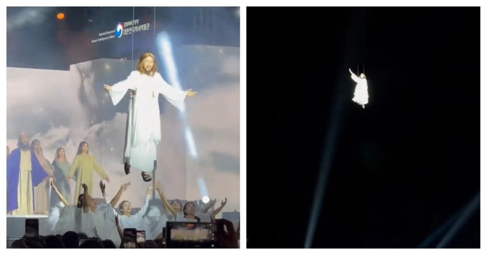 
        Корейский актёр, игравший Иисуса, эффектно вознёсся в&nbsp;небо    