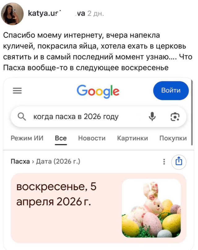 Путаница с датой Пасхи из-за VPN