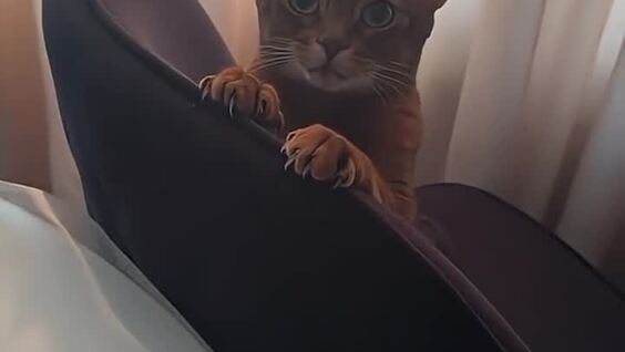 
        Кошка пытается добраться до&nbsp;колбасы на&nbsp;столе    