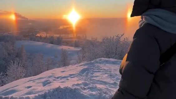 
        В&nbsp;Мурманске зафиксировали редкое атмосферное явление &mdash; солнечное гало    