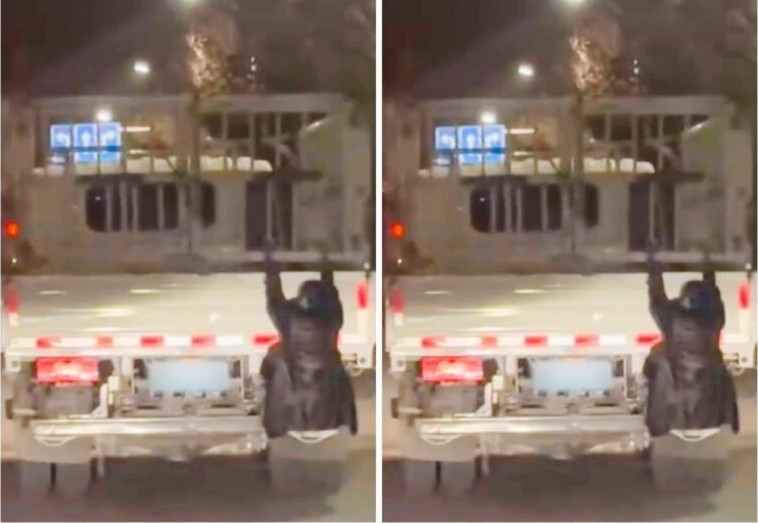 Китаянка заподозрила измену мужа и повисла на прицепе его машины, чтобы проследить за ним
Китаянка заподозрила измену мужа и повисла на прицепе его машины, чтобы проследить за ним