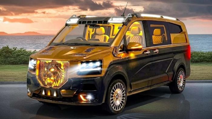 V-Class превратили в броневик в Латвии V-Class превратили в броневик в Латвии